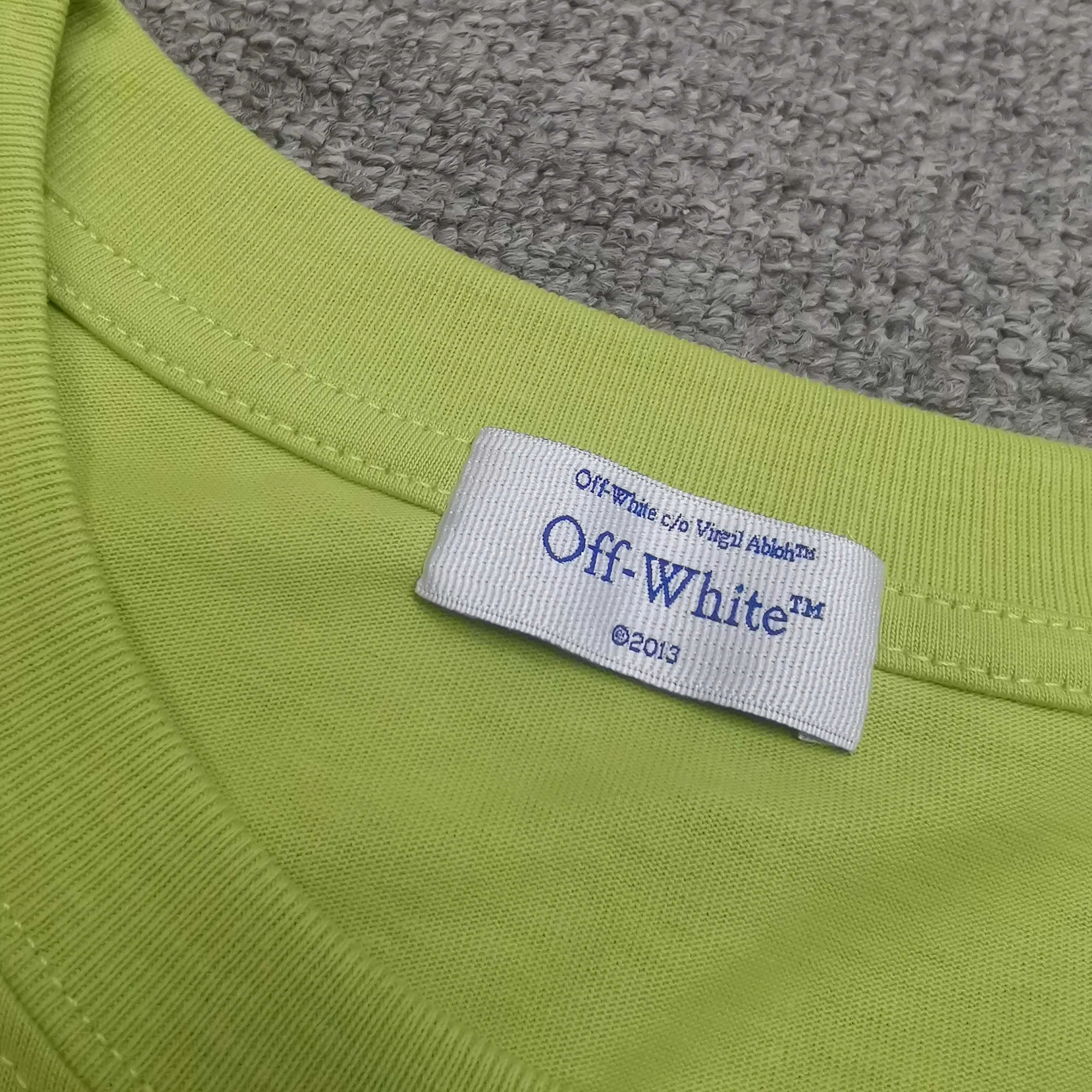 off white new loose version short-sleeved T-shirt Size: S M L XL Color: Black White Green P240